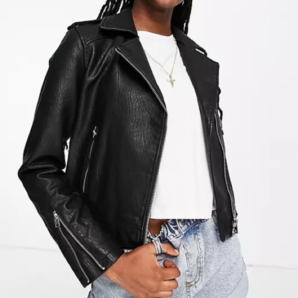 Topshop Faux Leather Jacket